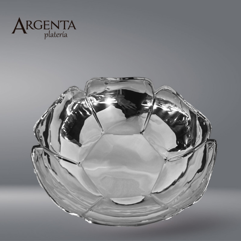 Smooth Flower Centerpiece in 925 Sterling Silver.