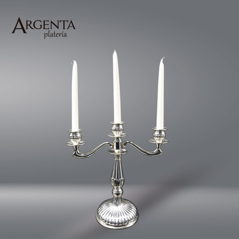 3-Light Sterling Silver Candelabra (925)