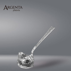 Plain and Engraved 925 Sterling Silver Sauce Ladle.