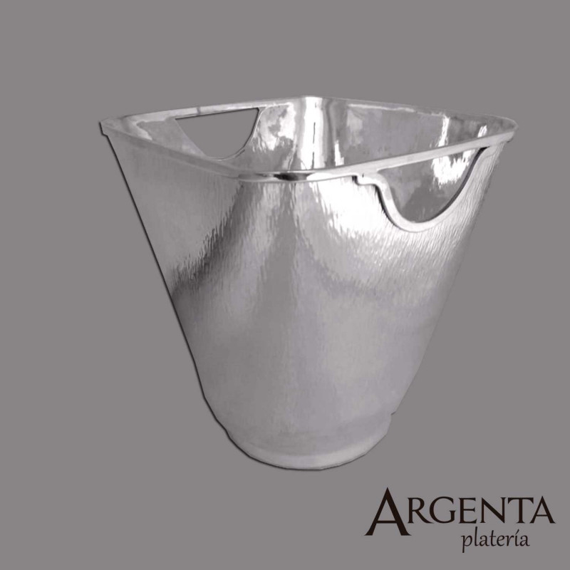 925 Hammered  Sterling Silver Ice Bucket