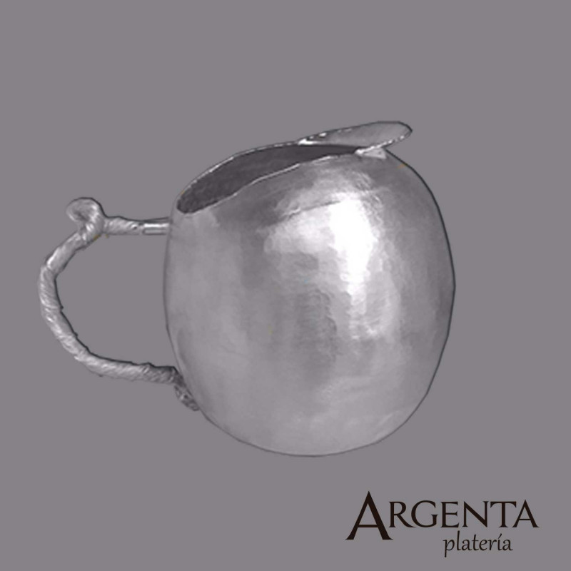 980 Grated Silver Water Pitcher with Thread Handles