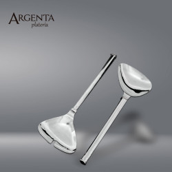 Serving Cutlery Set 925 Silver tube handle. Triangular