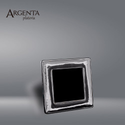 925 Silver Hammered Square Portrait