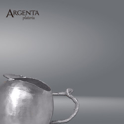 980 Grated Silver Water Pitcher with Thread Handles