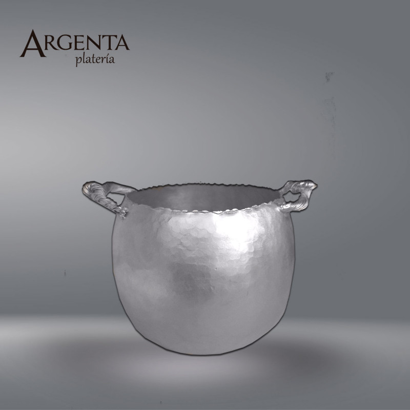 980 Grated Silver Ice bucket  with Threaded Handles