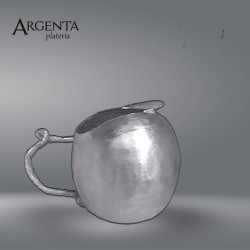 980 Grated Silver Water Pitcher with Thread Handles