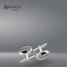 925 Sterling Silver Cufflink- Coffee Bean