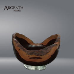 Wooden Center Piece with  .999  Sterling Silver Base