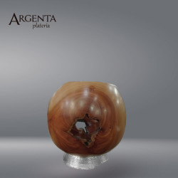 Wooden Center Piece with  .999  Sterling Silver Base