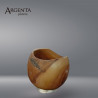 Wooden Center Piece with  .999  Sterling Silver Base