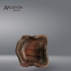 Wooden Center Piece with  .999  Sterling Silver apliquee