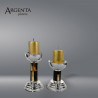 Horn Inlay with .925 Sterling Silver Candelabro