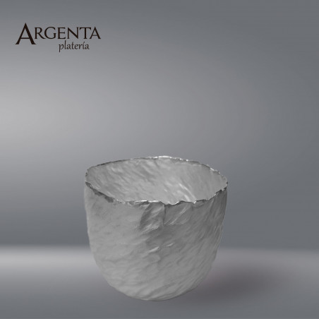 Textured Glass in Grated Sterling Silver Law 999
