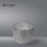 Textured Glass in Grated Sterling Silver Law 999